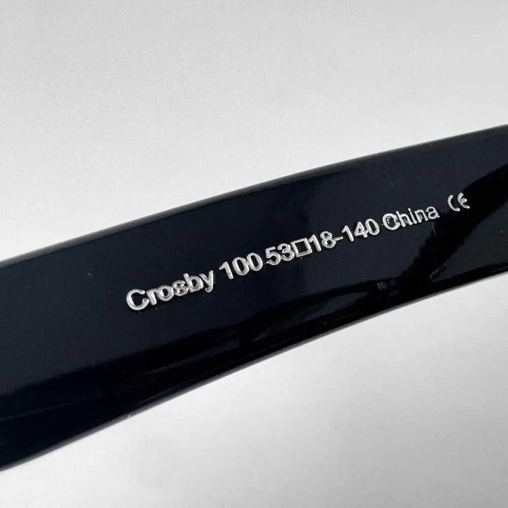 Warby Parker Crosby 100 Black Crystal Eyeglass Frames 53-18-140